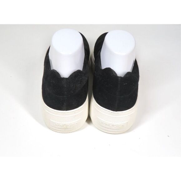 J Slides Dimmi Black Suede Leather White Platform Sneakers Slip On Women Size 9 - Picture 3 of 6